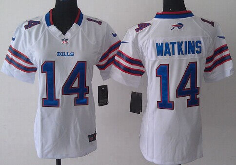 Nike Buffalo Bills #14 Sammy Watkins White Limited Womens Jersey