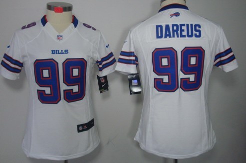 Nike Buffalo Bills #99 Marcell Dareus White Limited Womens Jersey 