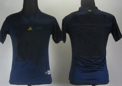 Women's Michigan Wolverines Customized Navy Blue Jersey 