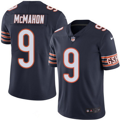 Men's Chicago Bears #9 Jim McMahon Navy Blue 2016 Color Rush Stitched NFL Nike Limited Jersey