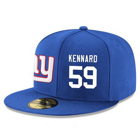 New York Giants #59 Devon Kennard Snapback Cap NFL Player Royal Blue with White Number Stitched Hat