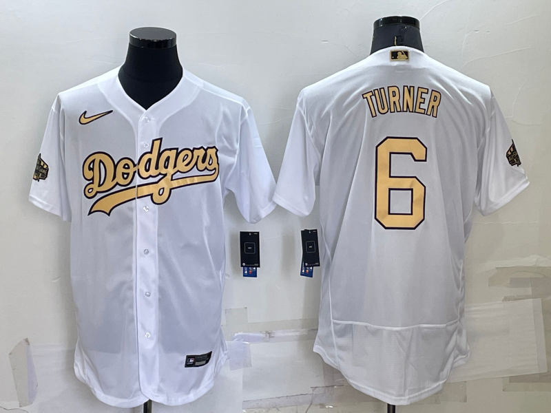 Mens Los Angeles Dodgers 34 Fernando Valenzuela White Green Number 2022 Celebrity Softball Game