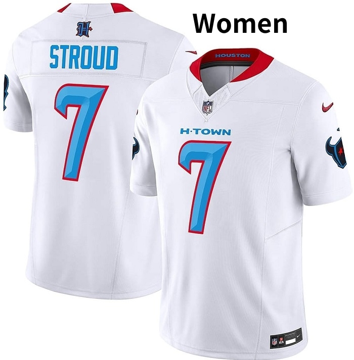 Women Houston Texans #7 C.J. Stroud  White 2024 F.U.S.E. Limited Stitched Jersey