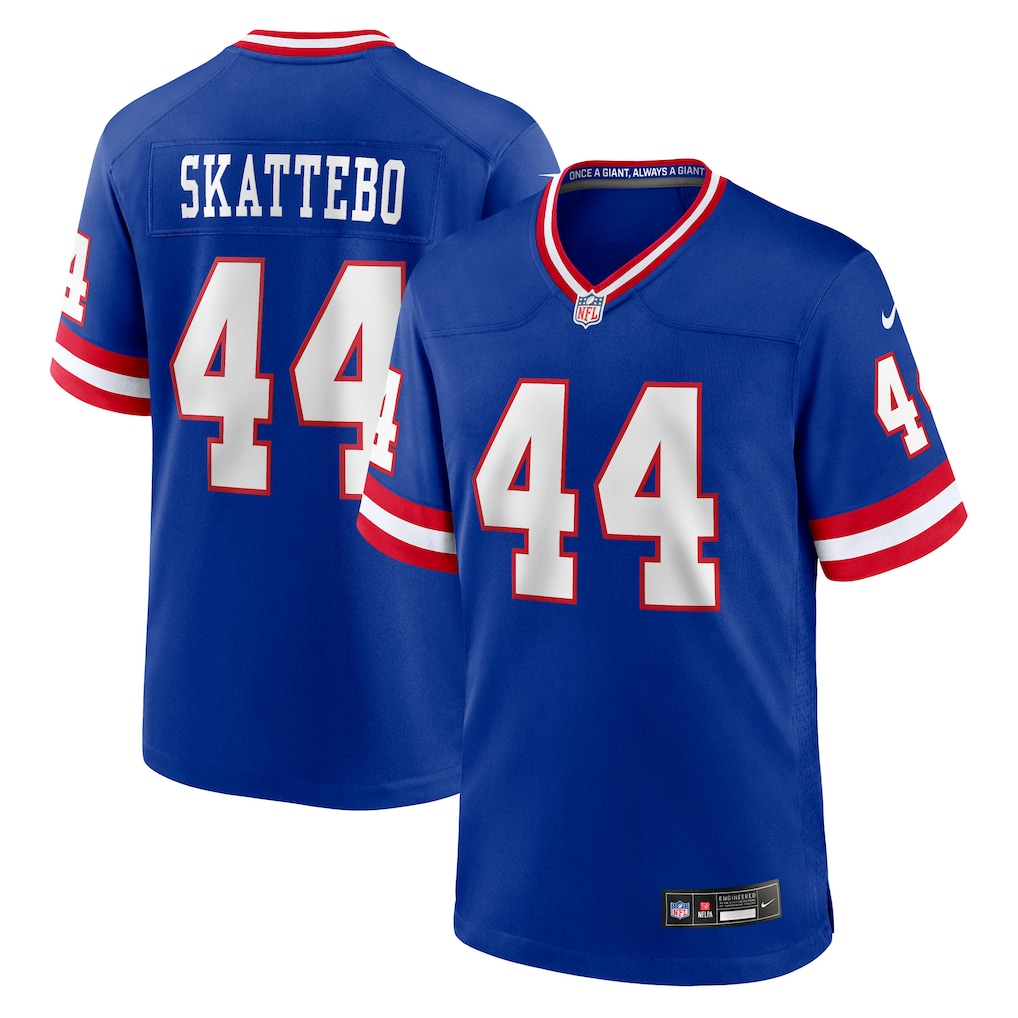 Men's New York Giants #44 Cam Skattebo Royal Vapor Limited Stitched Football Jersey