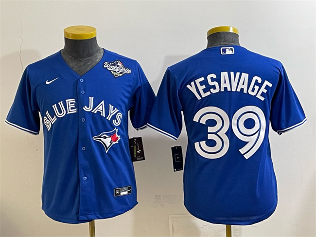 Youth Toronto Blue Jays #39 Trey Yesavage Royal 2025 World Series Cool Base Stitched Baseball Jersey