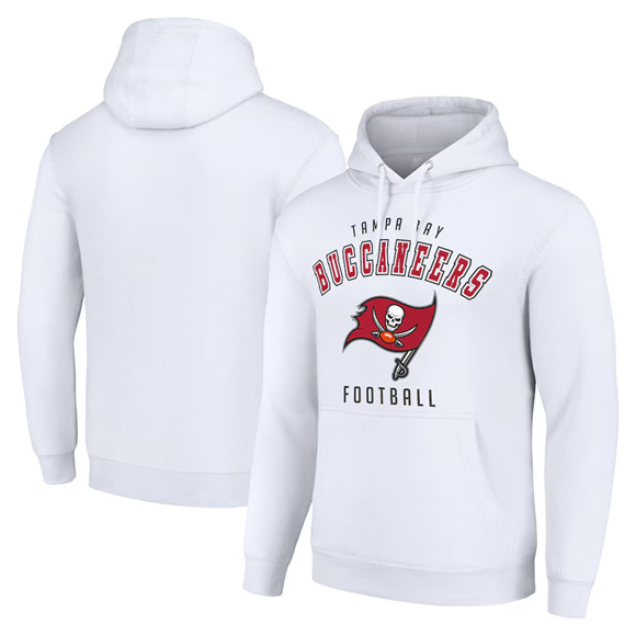 Men's Tampa Bay Buccaneers White Pullover Hoodie