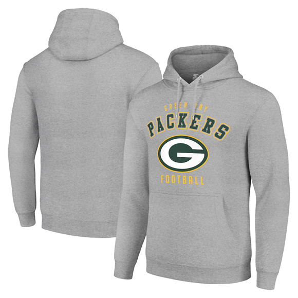 Men's Green Bay Packers Gray Pullover Hoodie