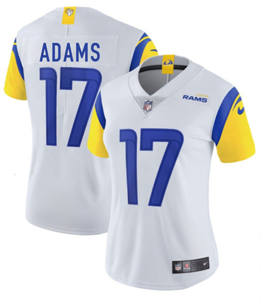 Women's Los Angeles Rams #17 Davante Adams White 2025 Vapor Untouchable Limited Stitched Jersey(Run Small)