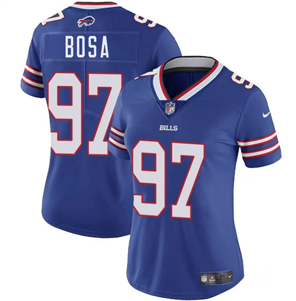 Women's Buffalo Bills #97 Joey Bosa Royal 2025 Vapor Stitched Football Jersey(Run Small)