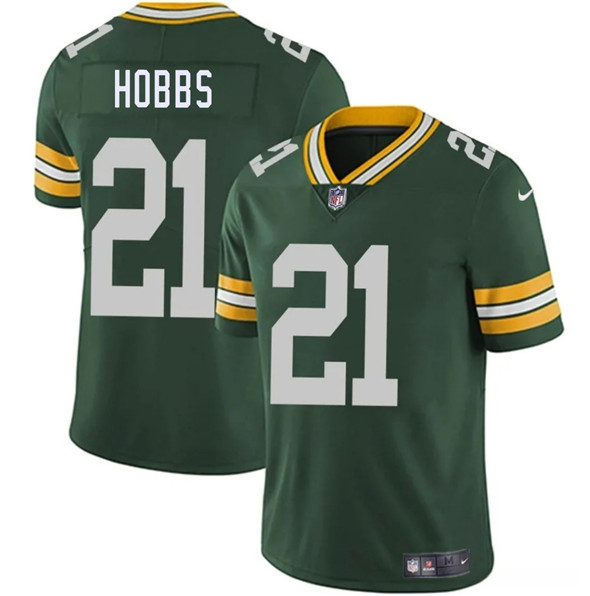Men's Green Bay Packers #21 Nate Hobbs Green 2025 Vapor Untouchable Limited Football Stitched Jersey