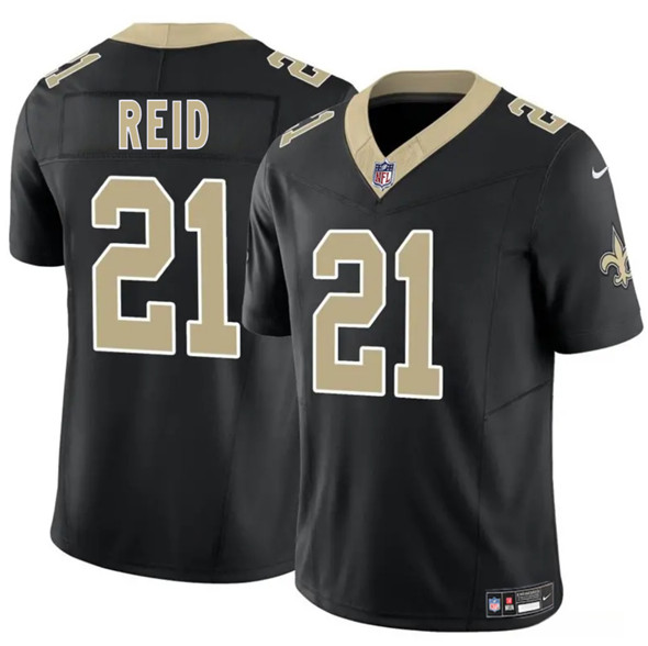 Men's New Orleans Saints #21 Justin Reid Black 2025 F.U.S.E. Vapor Limited Football Stitched Jersey