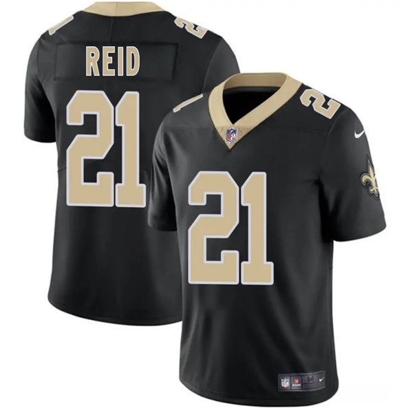 Men's New Orleans Saints #21 Justin Reid Black 2025 Vapor Limited Football Stitched Jersey