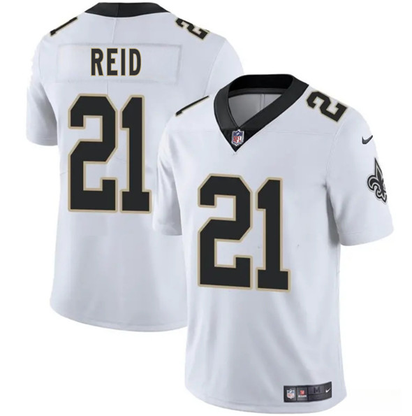 Men's New Orleans Saints #21 Justin Reid White 2025 Vapor Limited Football Stitched Jersey