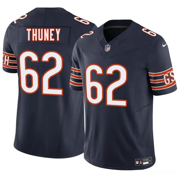 Men's Chicago Bears #62 Joe Thuney Navy 2025 F.U.S.E. Vapor Football Stitched Jersey