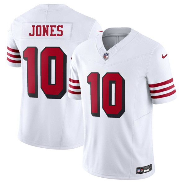 Men's San Francisco 49ers #10 Mac Jones New White 2025 F.U.S.E. Vapor Untouchable Limited Football Stitched Jersey
