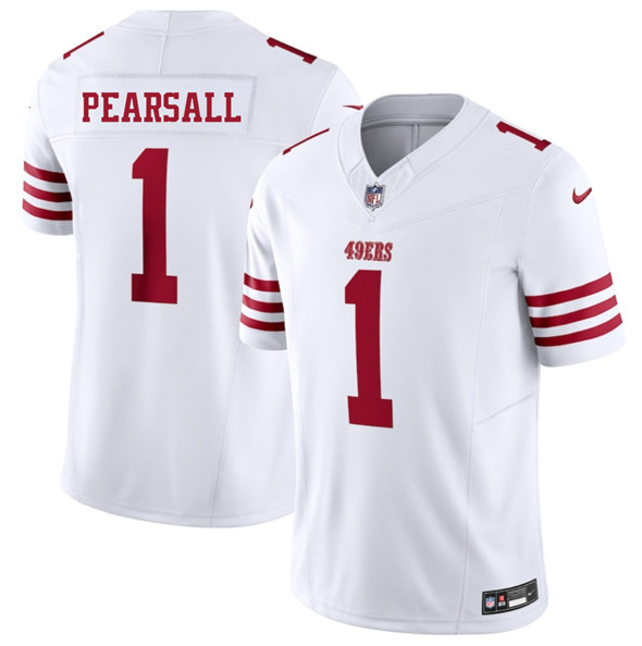 Men's San Francisco 49ers #1 Ricky Pearsall White 2025 F.U.S.E. Vapor Untouchable Limited Football Stitched Jersey