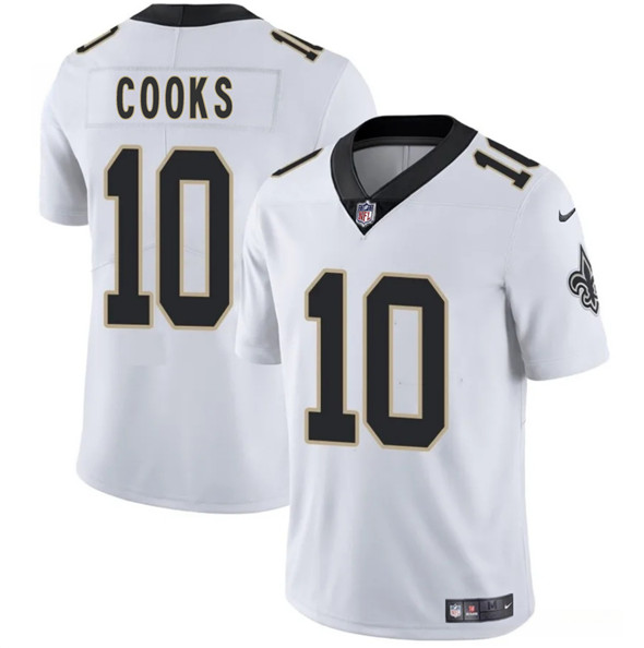 Men's New Orleans Saints #10 Brandin Cooks White 2025 Vapor Limited Football Stitched Jersey