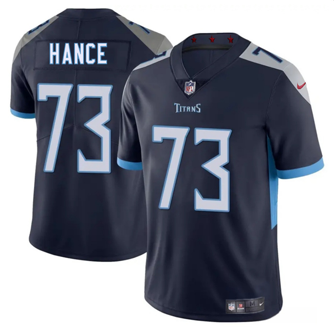 Men's Tennessee Titans #73 Blake Hance Navy 2025 Vapor Limited Football Stitched Jersey