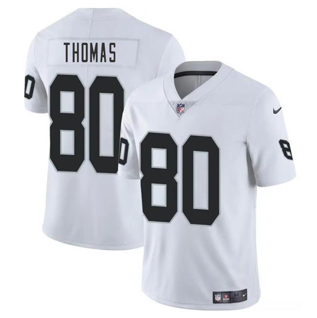 Men's Las Vegas Raiders #80 Ian Thomas White 2025 Vapor Football Stitched Jersey