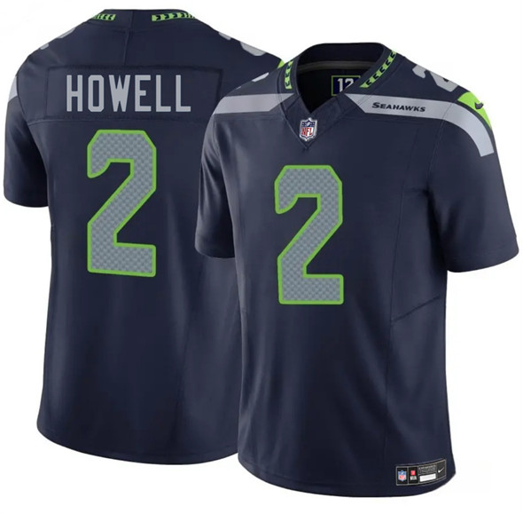 Men's Seattle Seahawks #2 Sam Howell Navy 2025 F.U.S.E. Vapor Limited Football Stitched Jersey