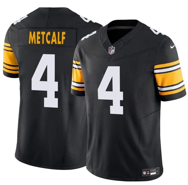 Men's Pittsburgh Steelers #4 DK Metcalf Black 2025 F.U.S.E. Vapor Untouchable Limited Football Stitched Jersey