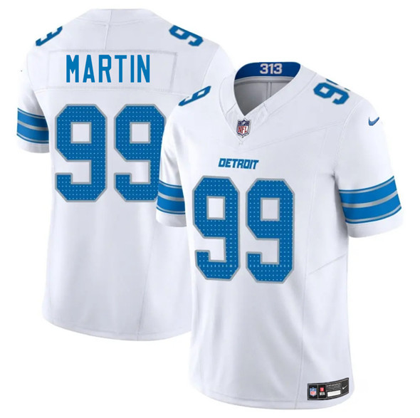 Men's Detroit Lions #99 Brodric Martin White 2025 F.U.S.E. Vapor Limited Football Stitched Jersey