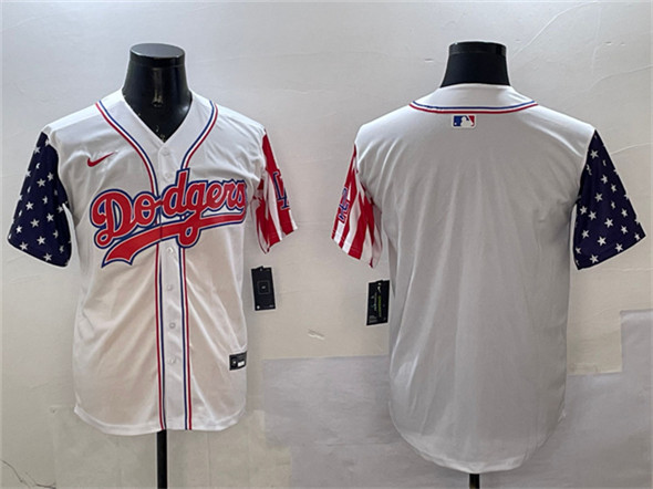 Men's Los Angeles Dodgers Blank White Limited Stitched Baseball Jersey