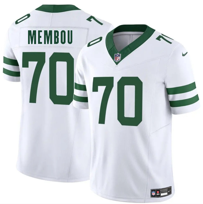 Men's New York Jets #70 Armand Membou White 2025 Draft F.U.S.E. Vapor Untouchable Limited Football Stitched Jersey