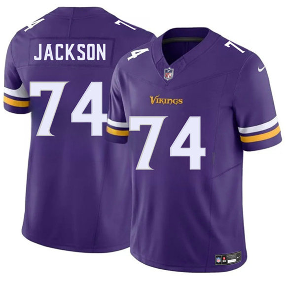 Men's Minnesota Vikings #74 Donovan Jackson Purple 2025 Draft F.U.S.E. Vapor Untouchable Limited Football Stitched Jersey