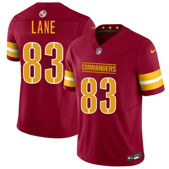 Men's Washington Commanders #83 Jaylin Lane Burgundy 2025 Draft F.U.S.E. Vapor Limited Football Stitched Jersey