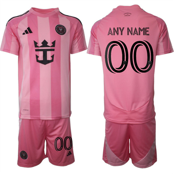 Men's Inter Miami CF Custom 25-26 Pink Home Soccer Jersey Suit