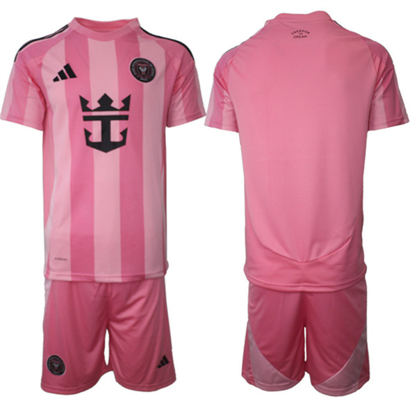 Men's Inter Miami CF Blank 25-26 Pink Home Soccer Jersey Suit