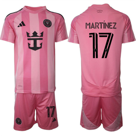 Men's Inter Miami CF #17 Josef Martínez 25-26 Pink Home Soccer Jersey Suit