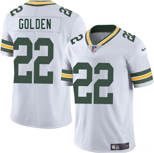Men's Green Bay Packers #22 Matthew Golden White 2025 Vapor Untouchable Limited Football Stitched Jersey