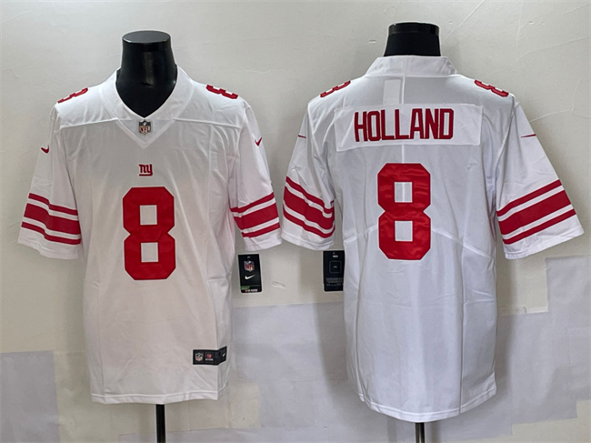 Men's New York Giants #8 Jevon Holland White 2025 Vapor Untouchable Limited Football Stitched Jersey