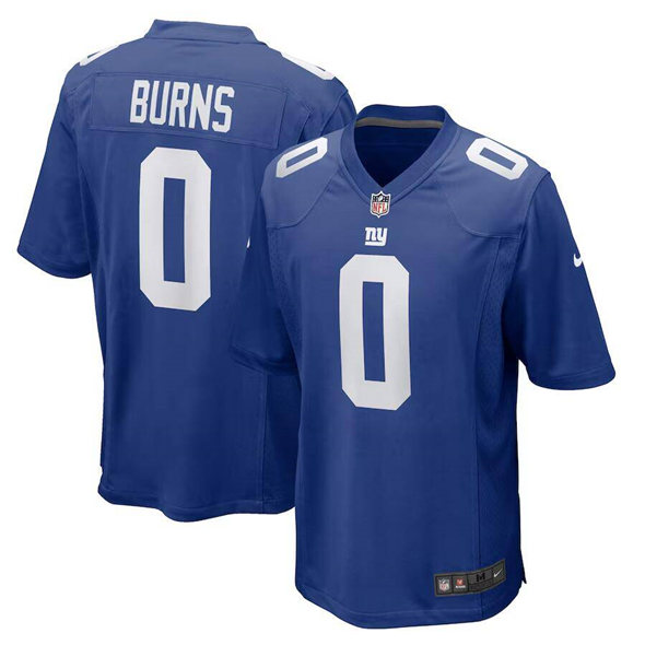 Men's New York Giants #0 Brian Burns Royal 2025 Football Stitched Game Jersey