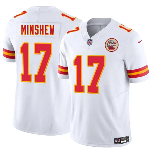 Men's Kansas City Chiefs #17 Gardner Minshew White 2025 F.U.S.E. Vapor Untouchable Limited Football Stitched Jersey