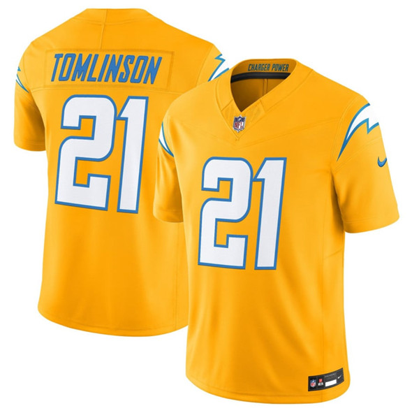 Men's Los Angeles Chargers #21 LaDainian Tomlinson Gold 2025 F.U.S.E. Alternate Vapor Limited Football Stitched Jersey