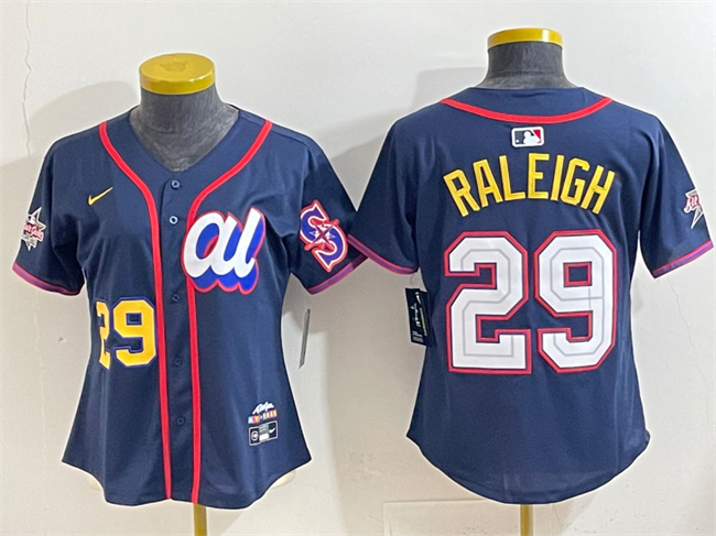 Women's American League #29 Tarik Skubal Navy 2025 All-Star Edition Limited Stitched Baseball Jersey(Run Small)