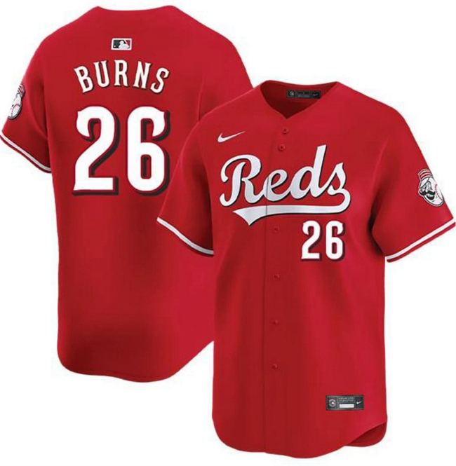 Men's Cincinnati Reds #26 Chase Burns Red Limited Stitched Baseball Jersey