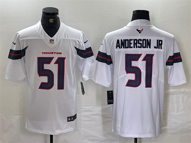 Men's Houston Texans #51 Will Anderson Jr. White Vapor Untouchable Football Stitched Jersey