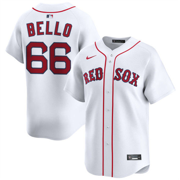 Men's Boston Red Sox #66 Brayan Bello White 2024 Home Limited Stitched Baseball Jersey