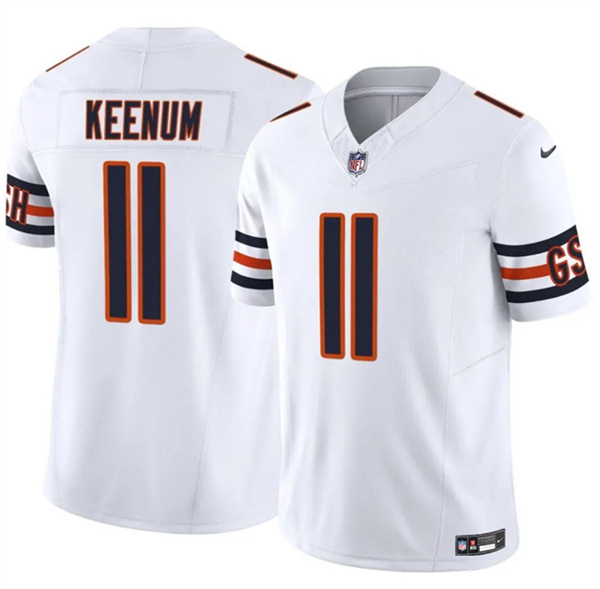 Men's Chicago Bears #11 Case Keenum White 2025 F.U.S.E. Vapor Untouchable Limited Football Stitched Jersey