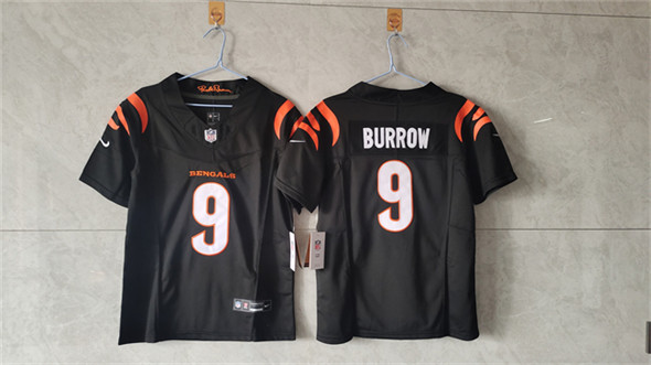 Women's Cincinnati Bengals #9 Joe Burrow Black F.U.S.E. Vapor Football Stitched Jersey(Run Small)