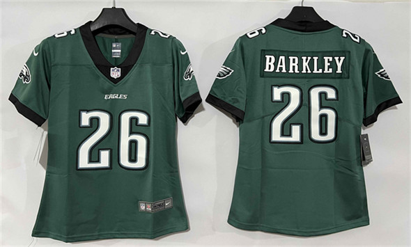 Women's Philadelphia Eagles #26 Saquon Barkley Green New Vapor Untouchable Limited Football Stitched Jersey(Run Small)