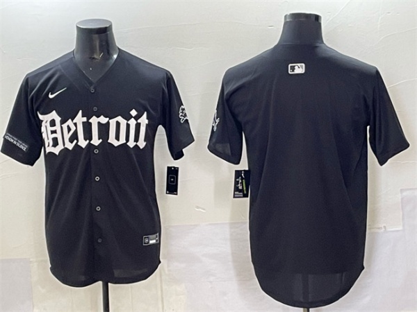 Men's Detroit Lions Blank Black 'Motor Gothic Edition' Vapor Premier Limited Stitched Jersey