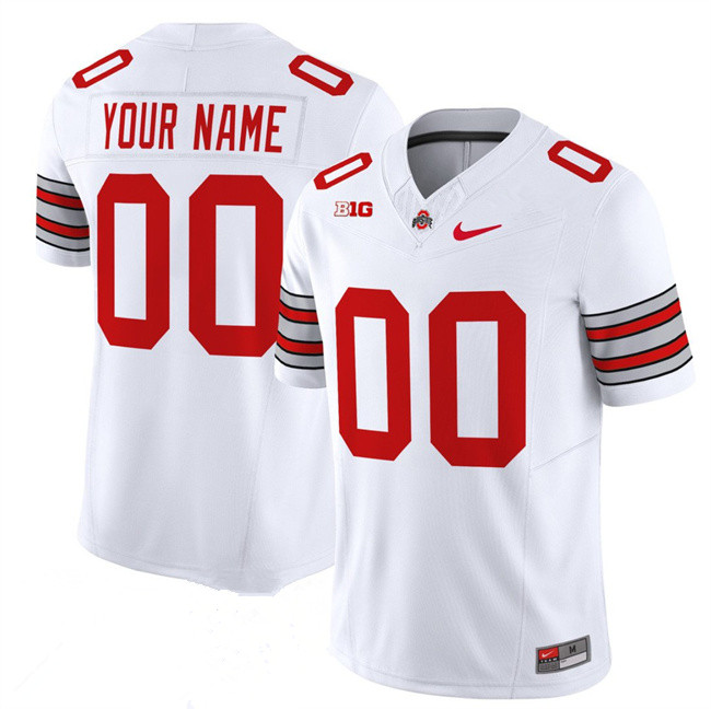 Men's Ohio State Buckeyes Active Player Custom White  F.U.S.E. Vapor Limited Stitched Football Jersey