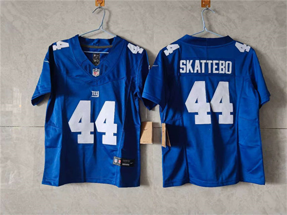 Women's New York Giants #44 Cam Skattebo Blue F.U.S.E. Vapor Limited Stitched Jersey(Run Small)