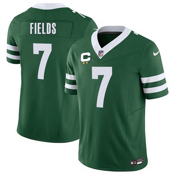Men's New York Jets #7 Justin Fields Green 2025 F.U.S.E. With 2-Star C Patch Vapor Untouchable Limited Football Stitched Jersey
