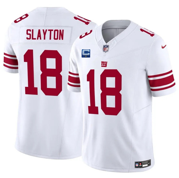 Men's New York Giants #18 Darius Slayton White 2025 F.U.S.E. With 1-Star C Patch Vapor Untouchable Limited Football Stitched Jersey